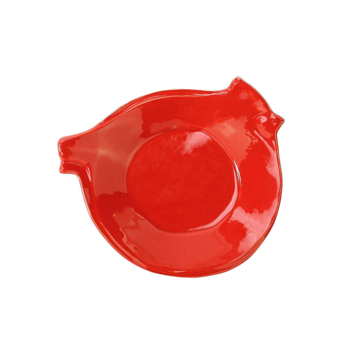 Lastra Holiday Figural Red Bird Canape Plate by VIETRI