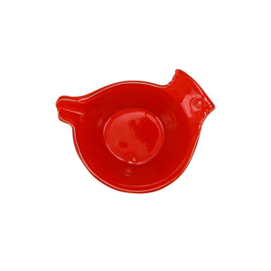 Lastra Holiday Figural Red Bird Dipping Bowl