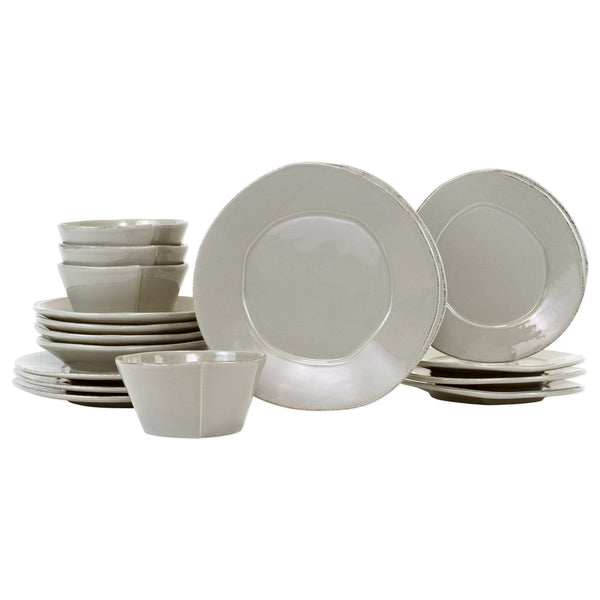 Lastra Gray Sixteen-Piece Place Setting by VIETRI