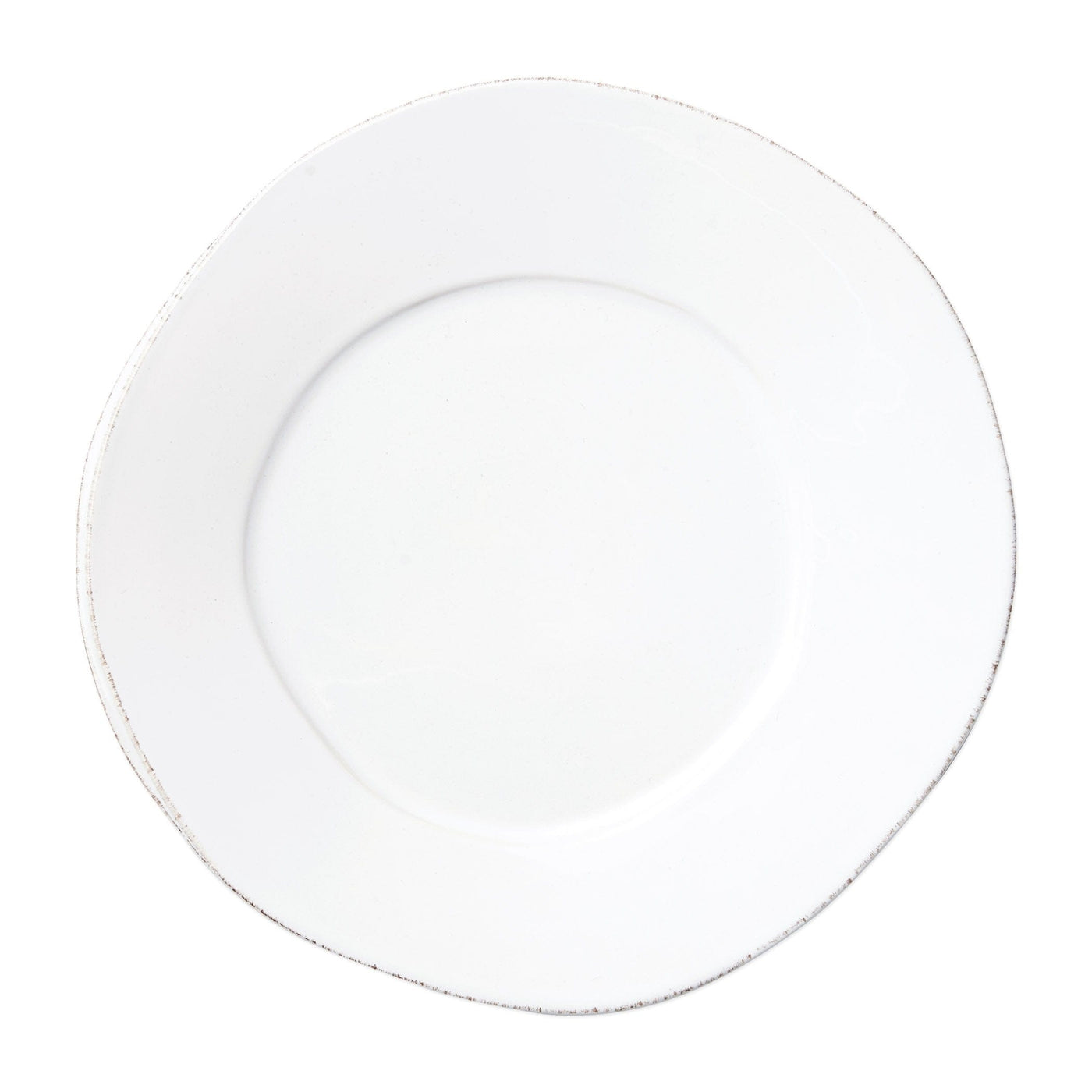 Lastra White Dinner Plate by VIETRI