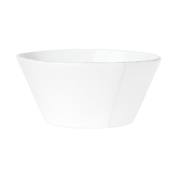 Lastra White Large Stacking Serving Bowl by VIETRI