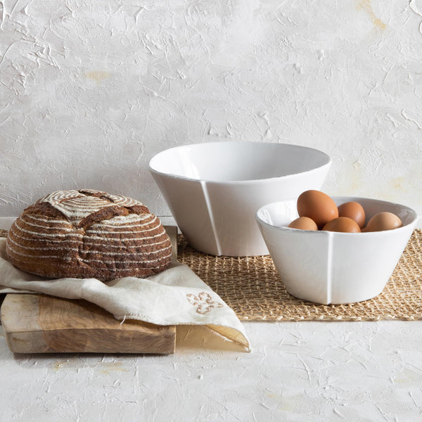 Lastra White Large Stacking Serving Bowl