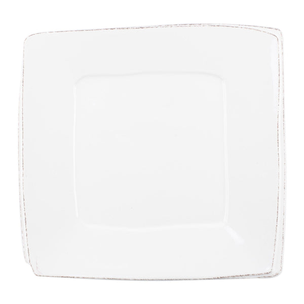 Lastra White Square Platter by VIETRI