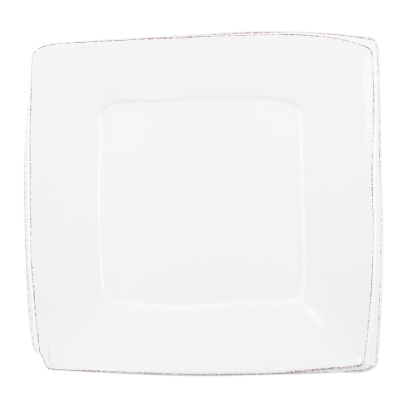 Lastra White Square Platter by VIETRI