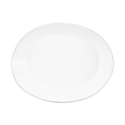 Lastra White Small Oval Baker by VIETRI