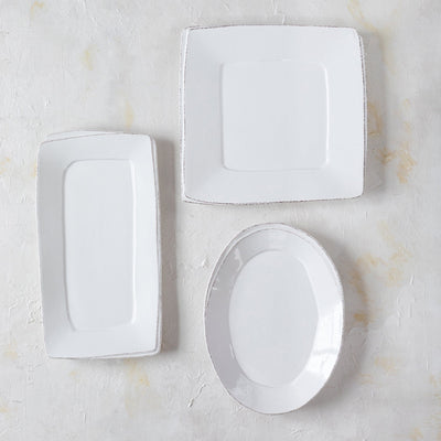 Lastra White 3-Piece Serveware Set