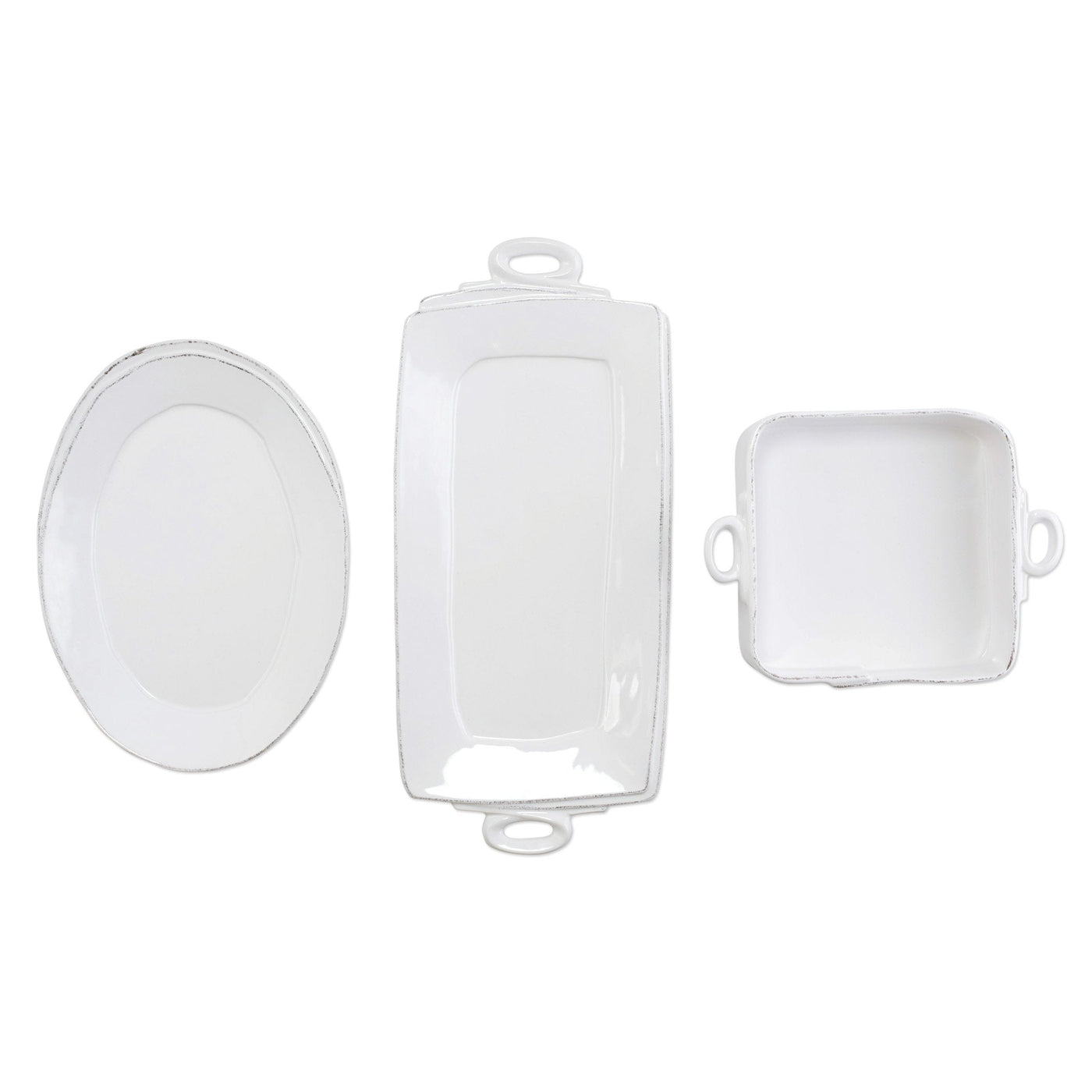 Lastra White 3-Piece Hostess Set