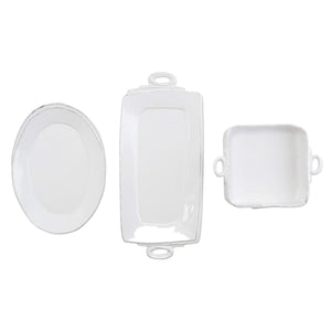 Lastra White 3-Piece Hostess Set