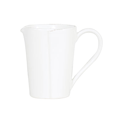 Lastra White Pitcher by VIETRI