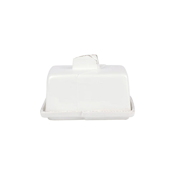 Lastra White Butter Dish