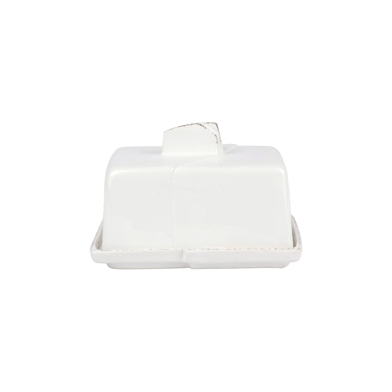 Lastra White Butter Dish