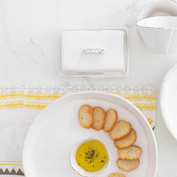 Lastra White Butter Dish