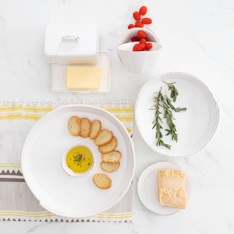 Lastra White Butter Dish