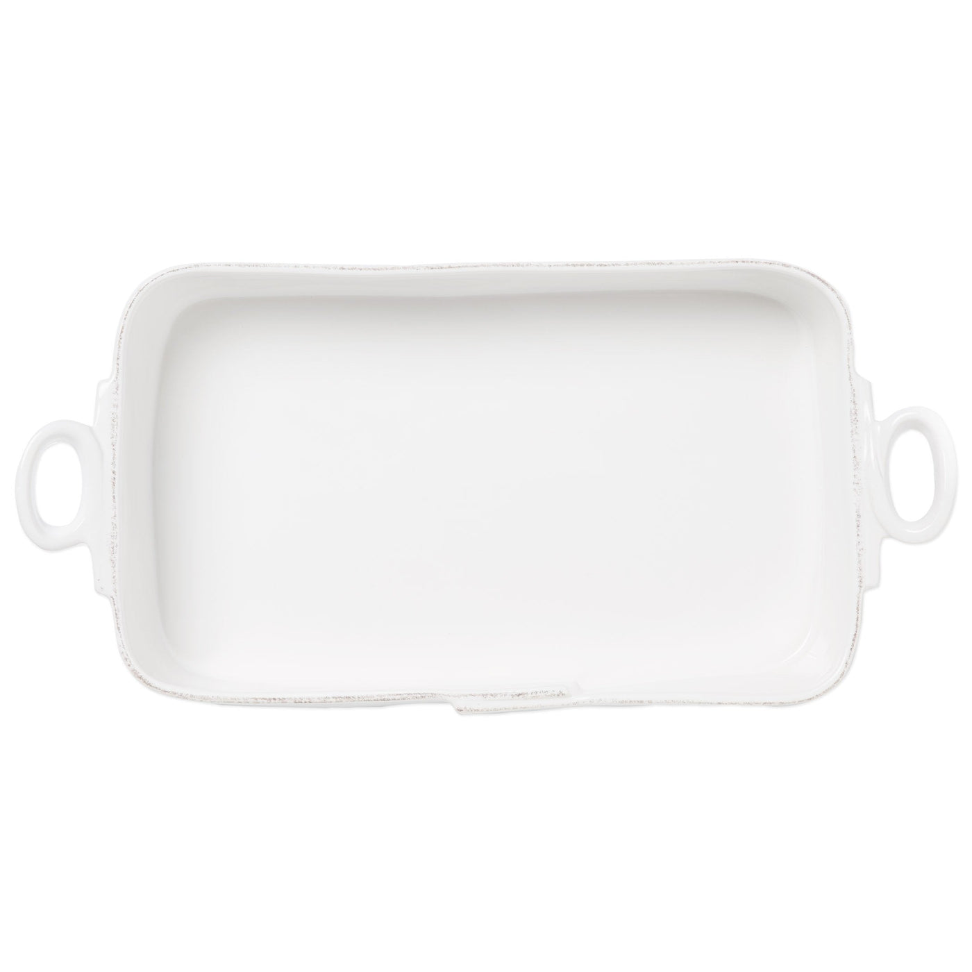 Lastra White Rectangular Baker by VIETRI