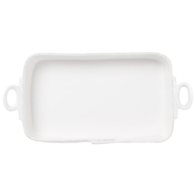 Lastra White Rectangular Baker by VIETRI