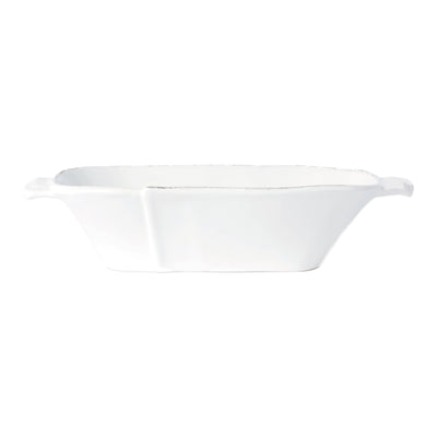 Lastra White Medium Oblong Au Gratin by VIETRI