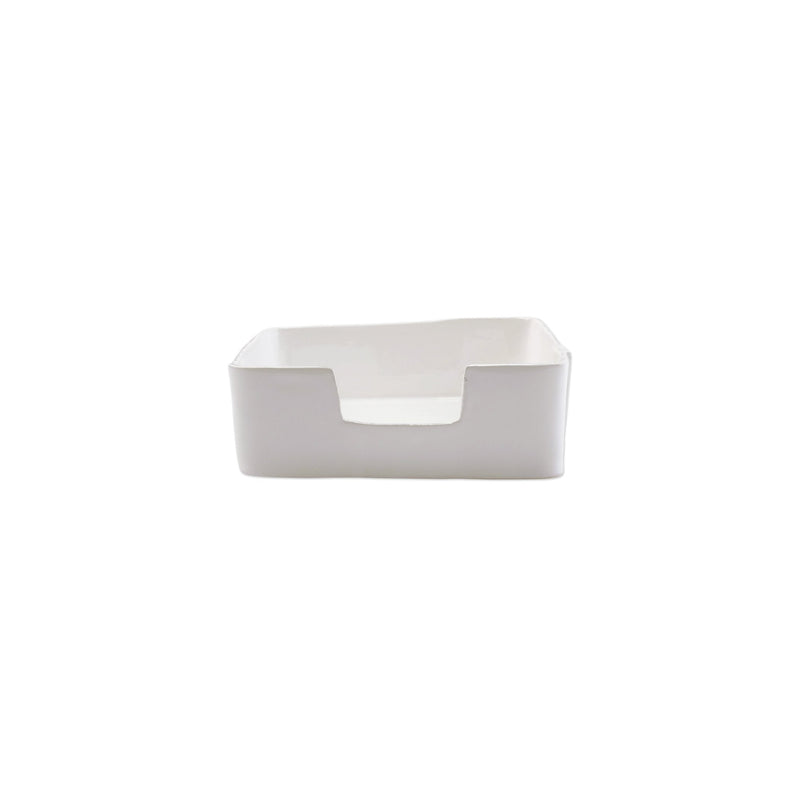 Lastra White Dinner Napkin Holder by VIETRI