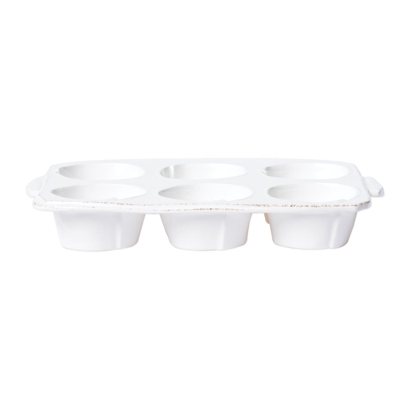 Lastra White Muffin Tin by VIETRI