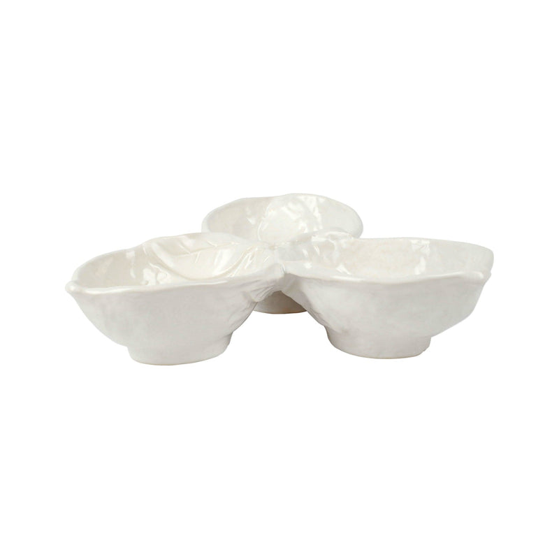 Limoni White Figural Lemon Three-Part Server