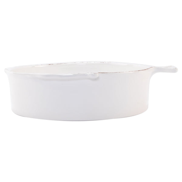 Melamine Lastra Fish White Medium Serving Bowl by VIETRI