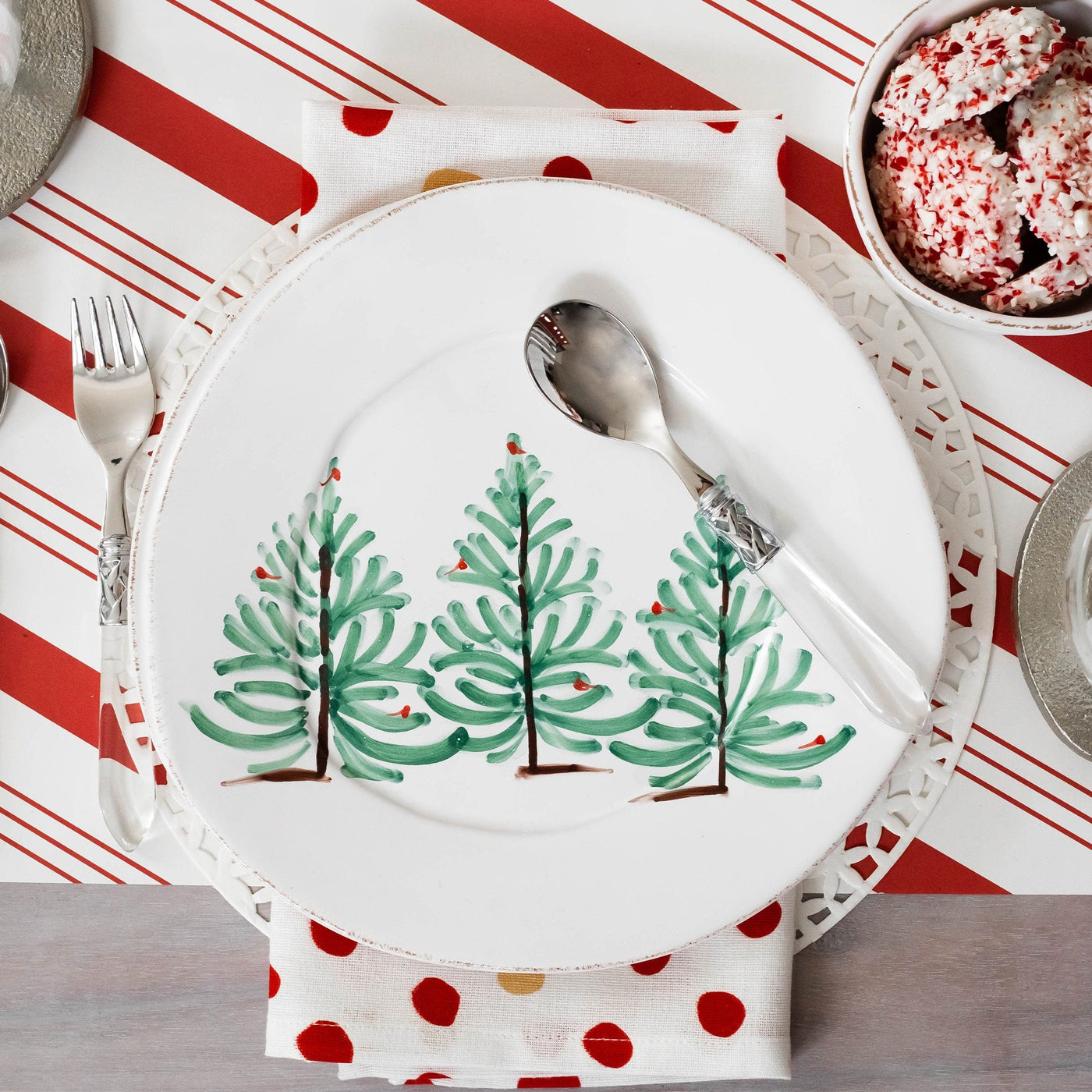 Melamine Lastra Holiday Dinner Plate