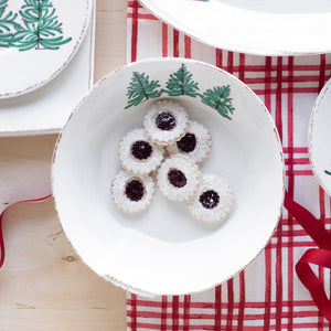 Melamine Lastra Holiday Large Shallow Serving Bowl