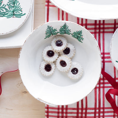 Melamine Lastra Holiday Large Shallow Serving Bowl