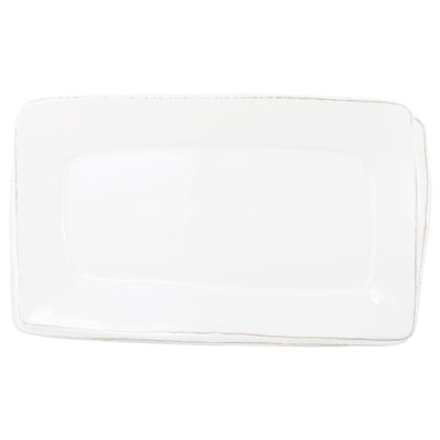 Melamine Lastra White Rectangular Platter by VIETRI