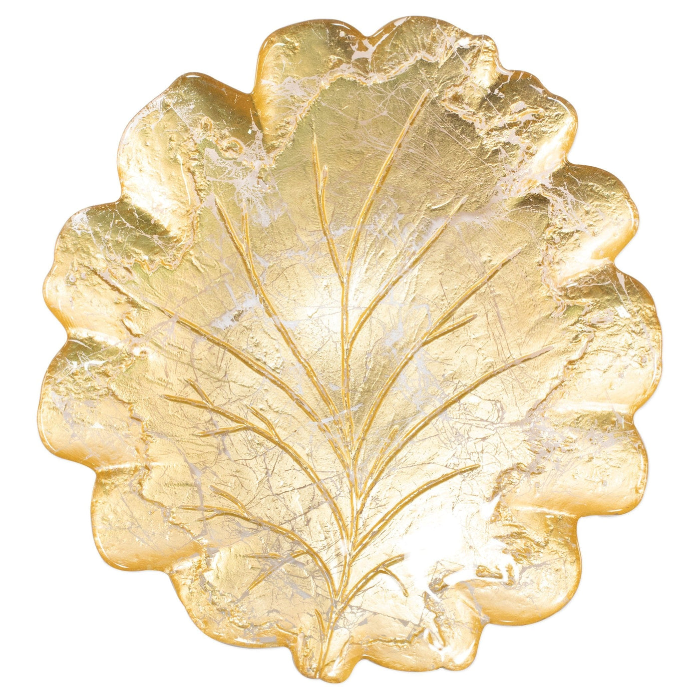 Moon Glass Leaf Platter by VIETRI