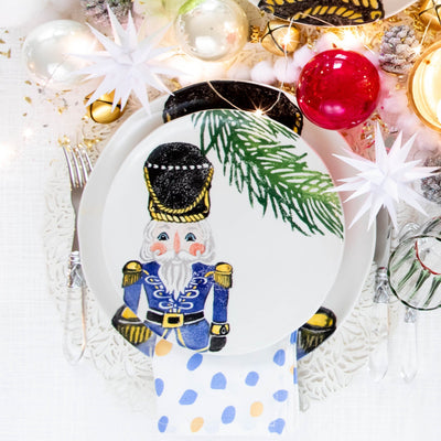 Nutcrackers Blue Salad Plate