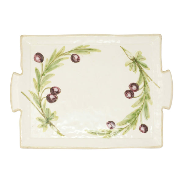 Olive Handled Rectangular Platter by VIETRI