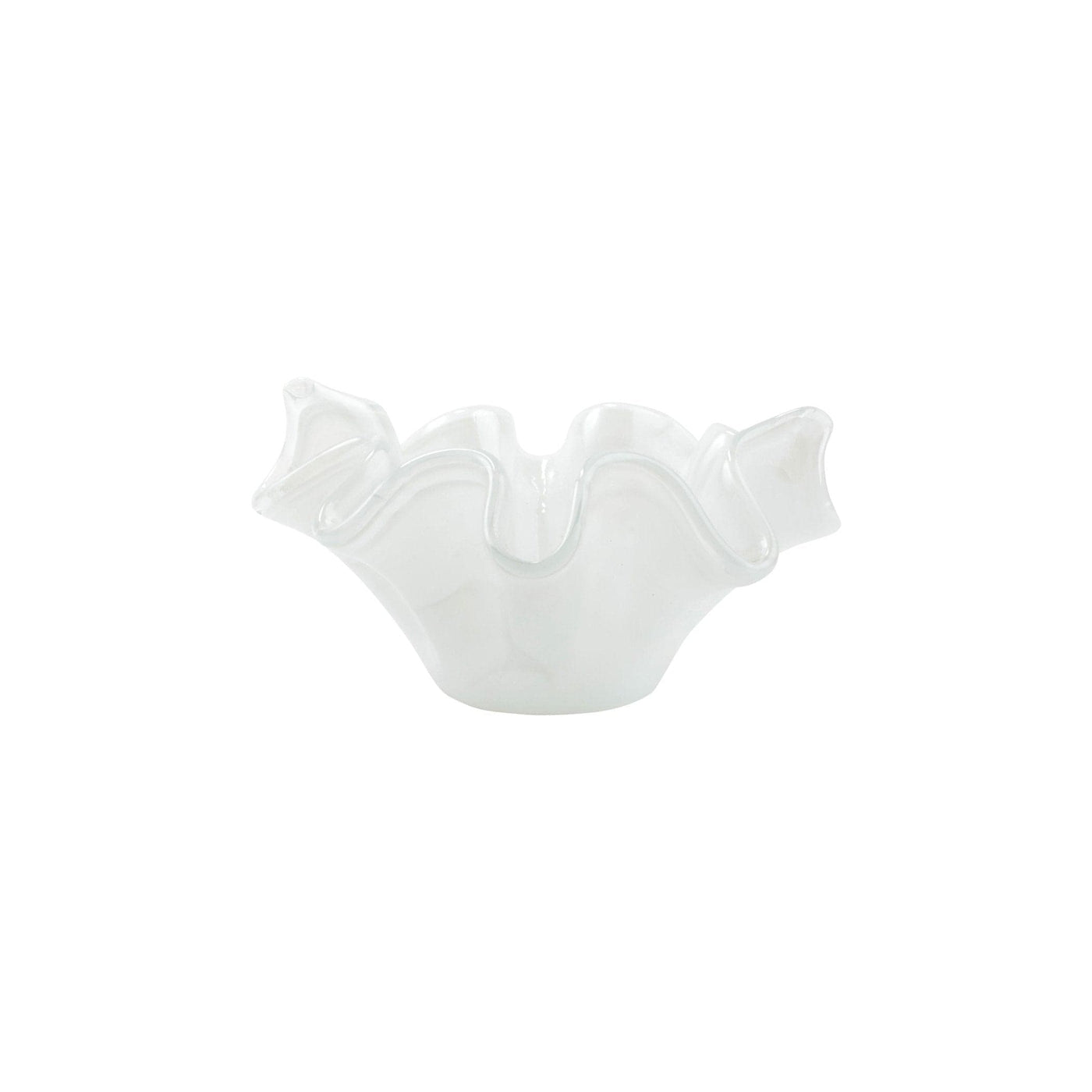 Onda Glass White Small Bowl by VIETRI