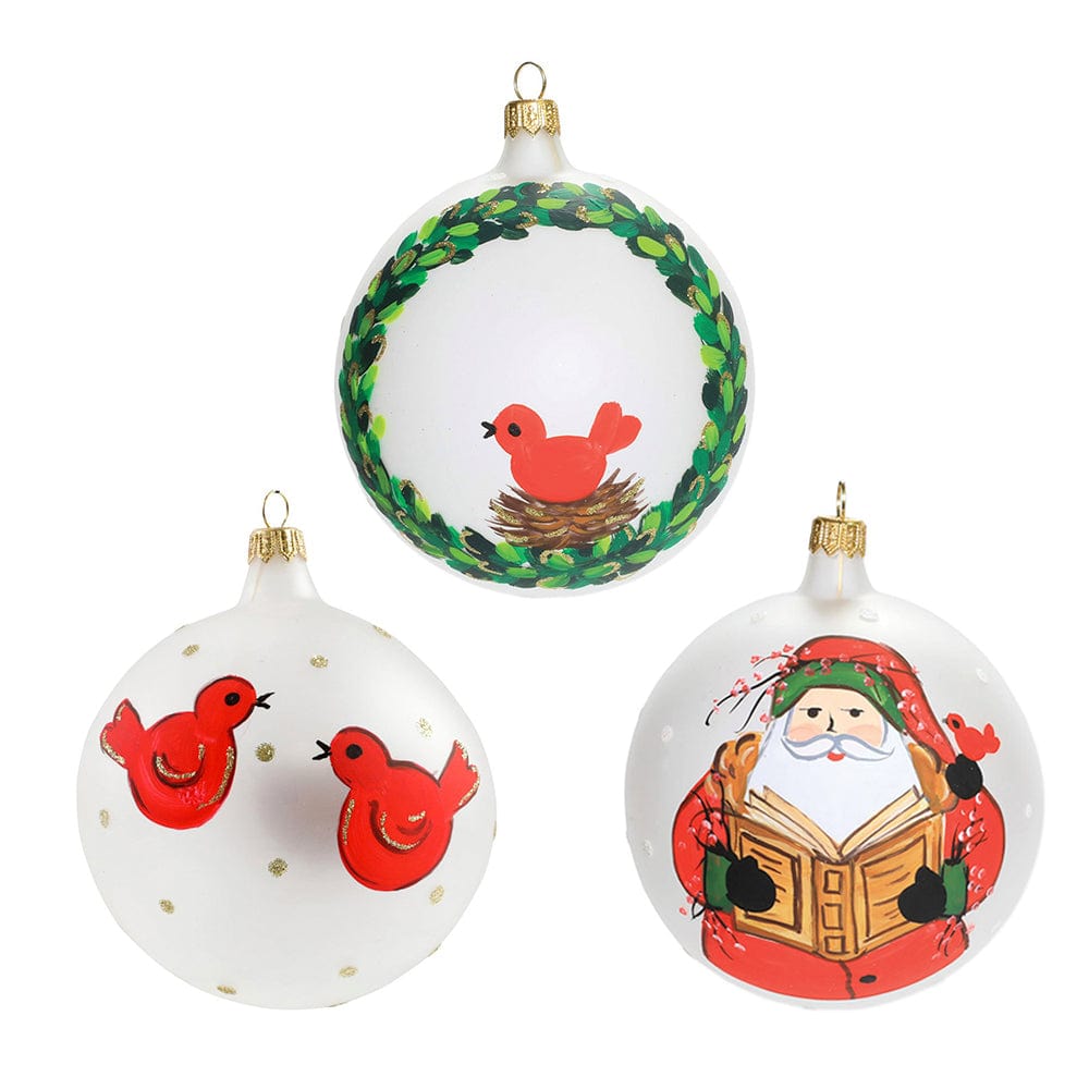 Ornaments Red Bird Ornaments Set