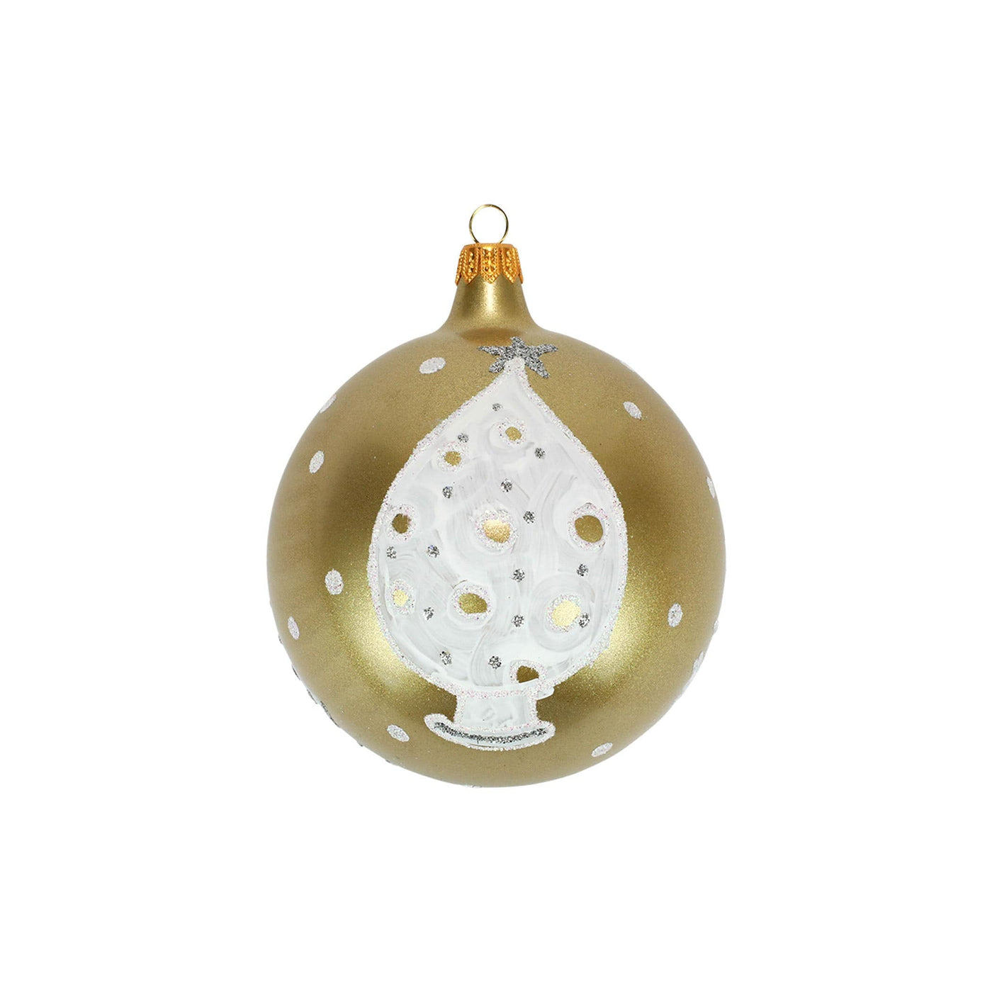 Ornaments White & Gold Trees Ornament