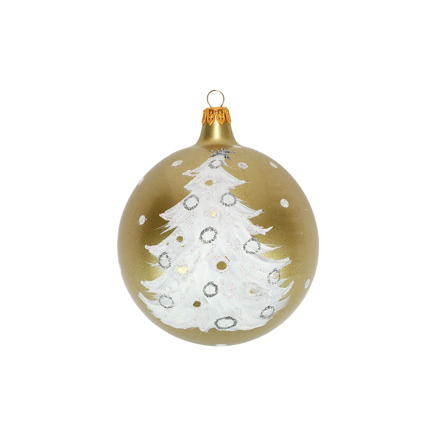 Ornaments White & Gold Trees Ornament