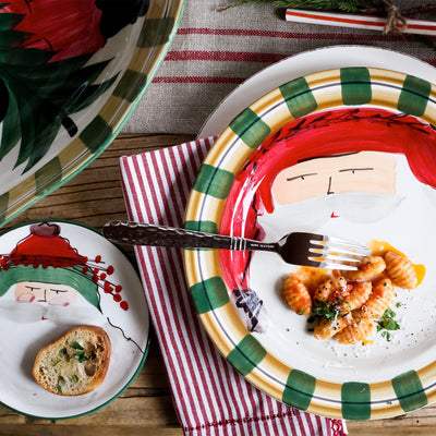 Old St. Nick Round Salad Plate - Red Hat