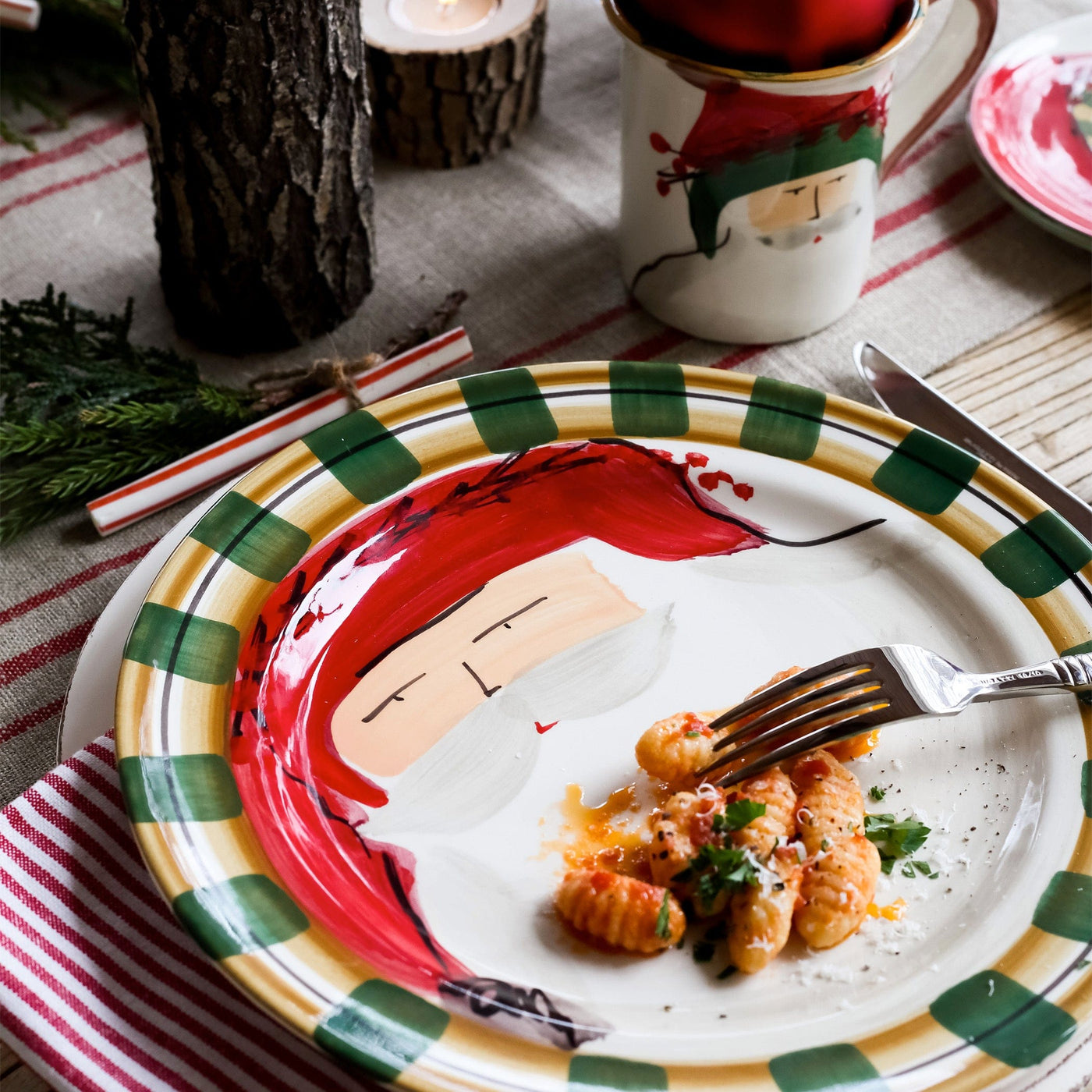 Old St. Nick Round Salad Plate - Red Hat