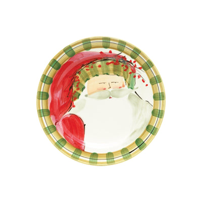 Old St Nick Round Salad Plate - Striped Hat by VIETRI