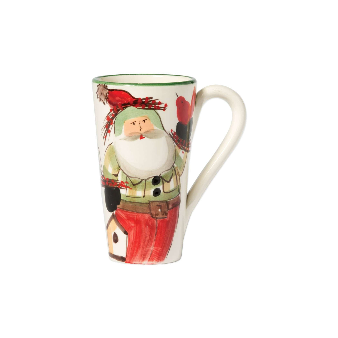 Old St. Nick Latte Mug With Birds by VIETRI