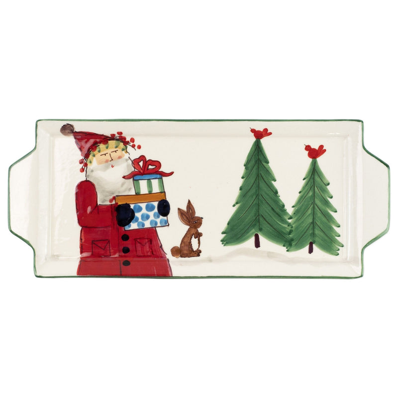 Old St. Nick Handled Rectangular Platter by VIETRI