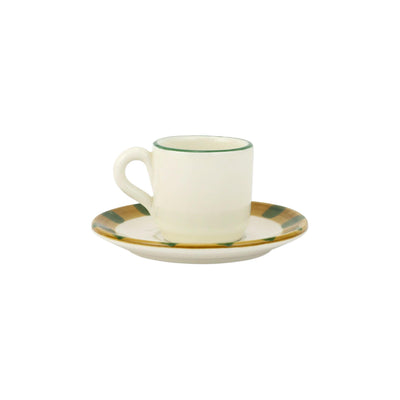 Old St. Nick Espresso Cup & Saucer - Stripe Hat