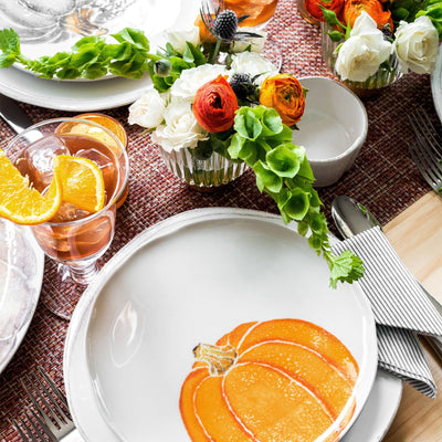 Pumpkins Salad Plate - Orange Small Pumpkin