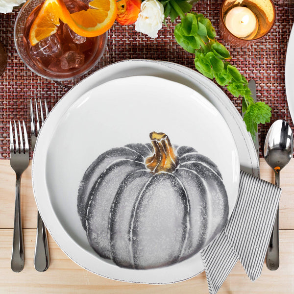 Pumpkins Salad Plate - Gray Medium Pumpkin