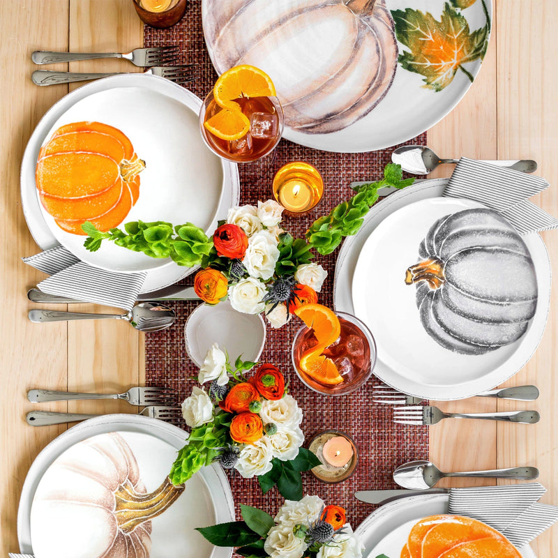 Pumpkins Round Platter w/ Pumpkin