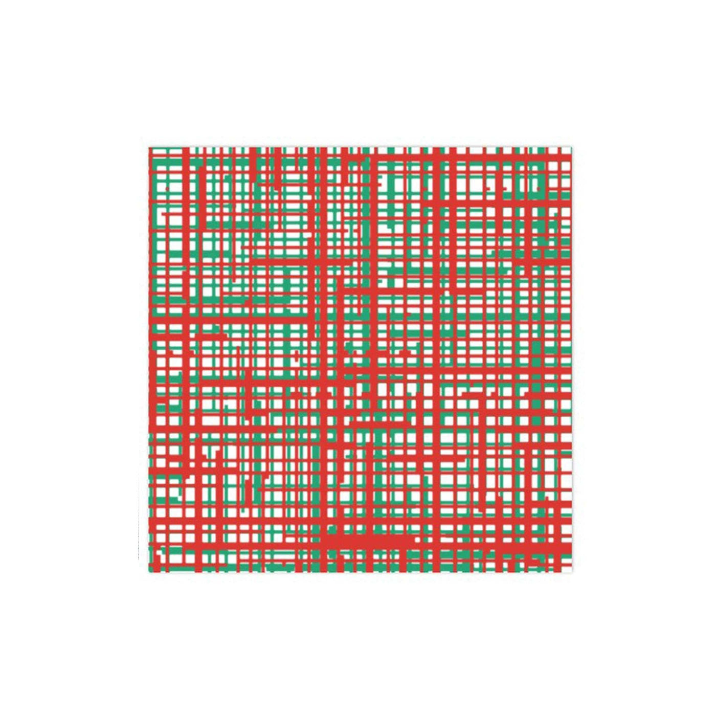 Papersoft Napkins Green & Red Plaid Dinner Napkins (Pack of 20) by VIETRI