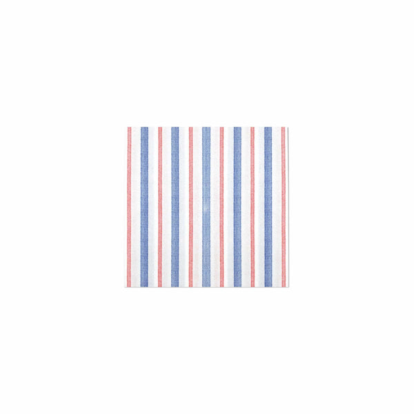 Papersoft Napkins Americana Stripe Cocktail Napkins (Pack of 20) by VIETRI