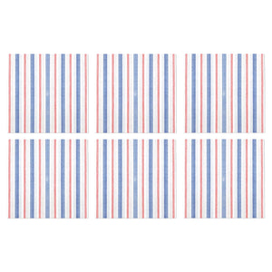 Papersoft Napkins Americana Stripe Cocktail Napkins (Pack of 20) - Set of 6