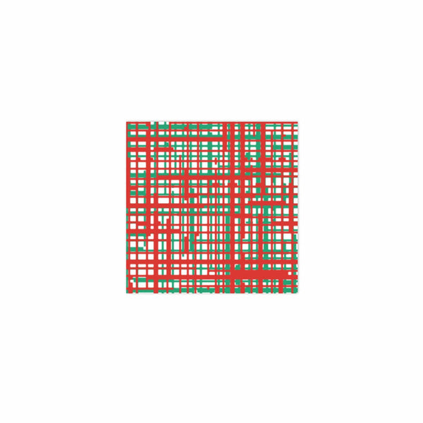 Papersoft Napkins Green & Red Plaid Cocktail Napkins (Pack of 20) by VIETRI