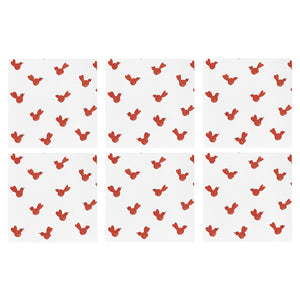 Papersoft Napkins Red Bird Cocktail Napkins (Pack of 20) - Set of 6