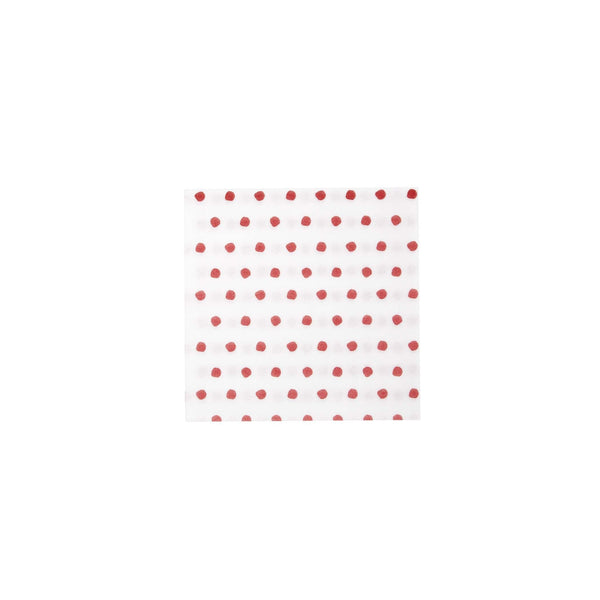 Papersoft Napkins Red Dot Cocktail Napkins (Pack of 20) by VIETRI